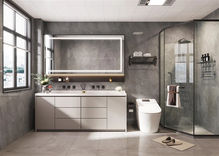 Natural Wood Bathroom Cabinet