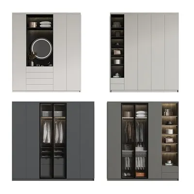 2-ドアベッドルームワードローブデザイン