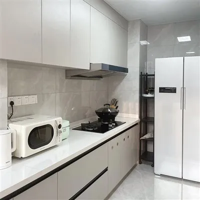 モダンな白いメラミンキッチンキャビネット