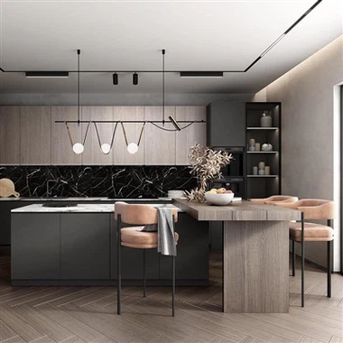 木製穀物ペットのキッチンキャビネット